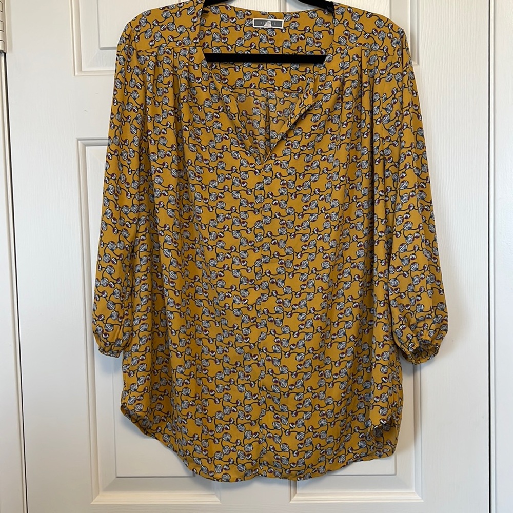Yellow flowered blouse!